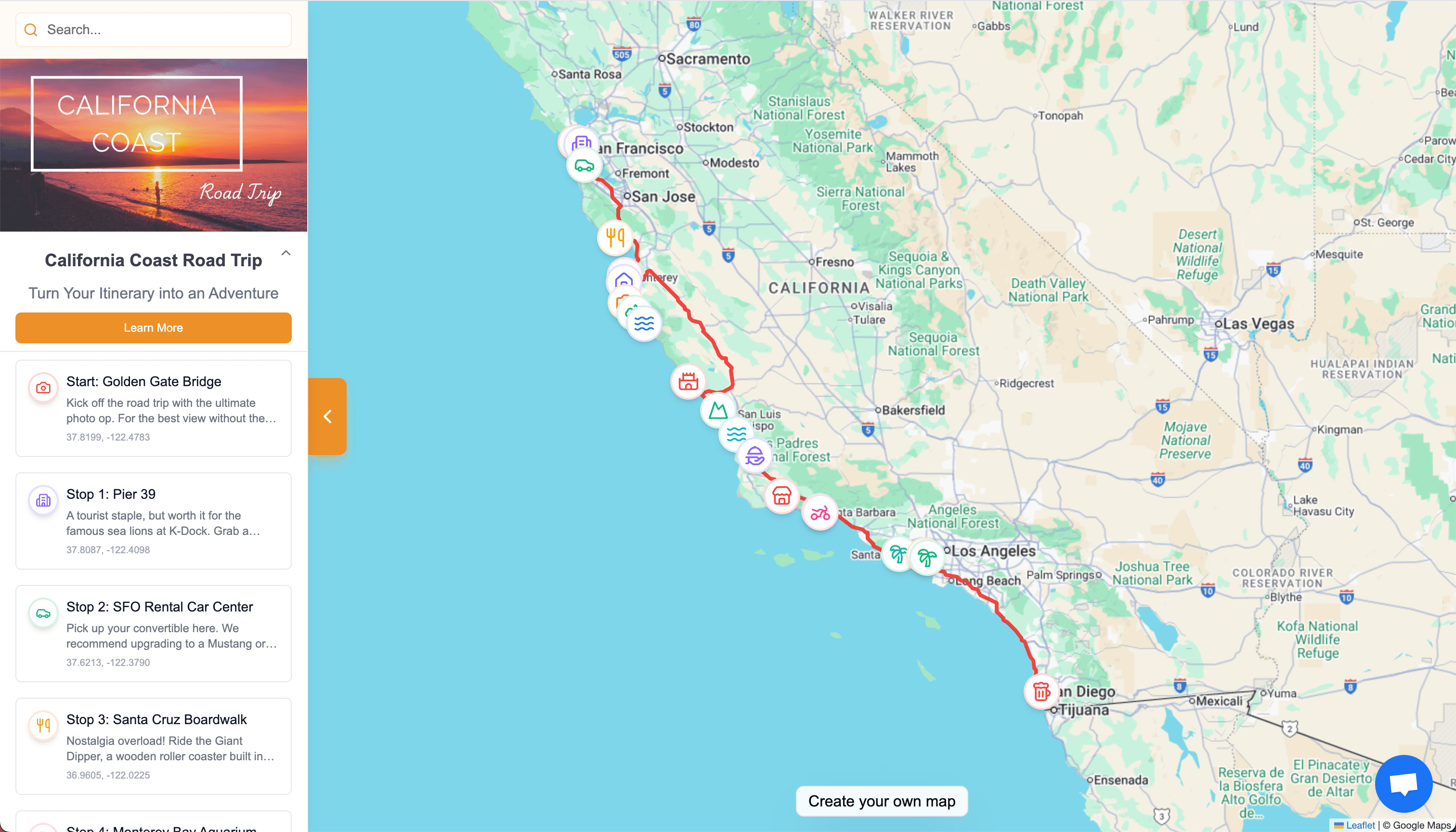 California Coast Road Trip